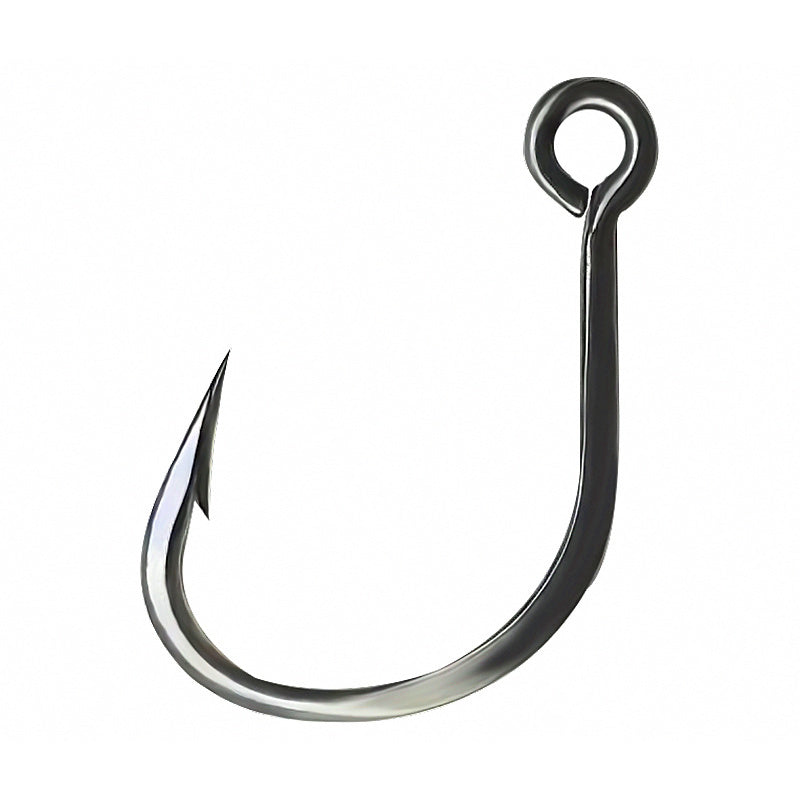 Barbed Single Hook, Wide Gap, Large Eye, Sizes 2/0–#8