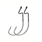 Wide Gap Offset Worm Hooks, Black Nickel, Size 4–3/0