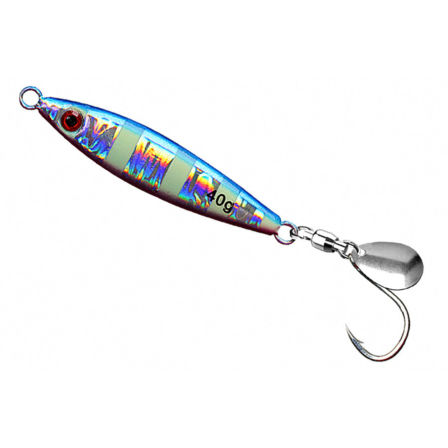 Metal Jig with Spinner Blade, Single Hook, 15–40 g (0.5–1.4 oz)