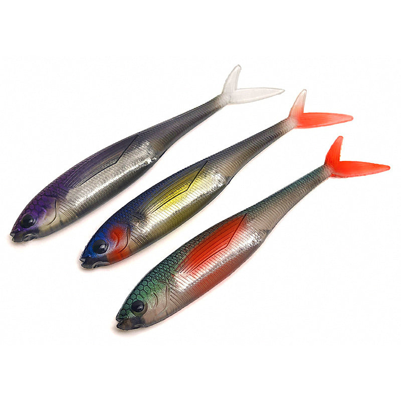 Fork Tail Soft Plastic Lure, 6.5–12.5 cm (2.6–4.9 in)