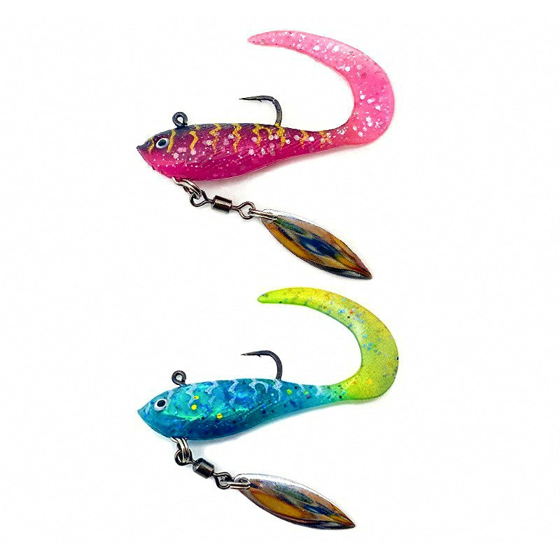 Weedless Lead Head Soft Bait with Spinner Blade, 7 g (0.25 oz)
