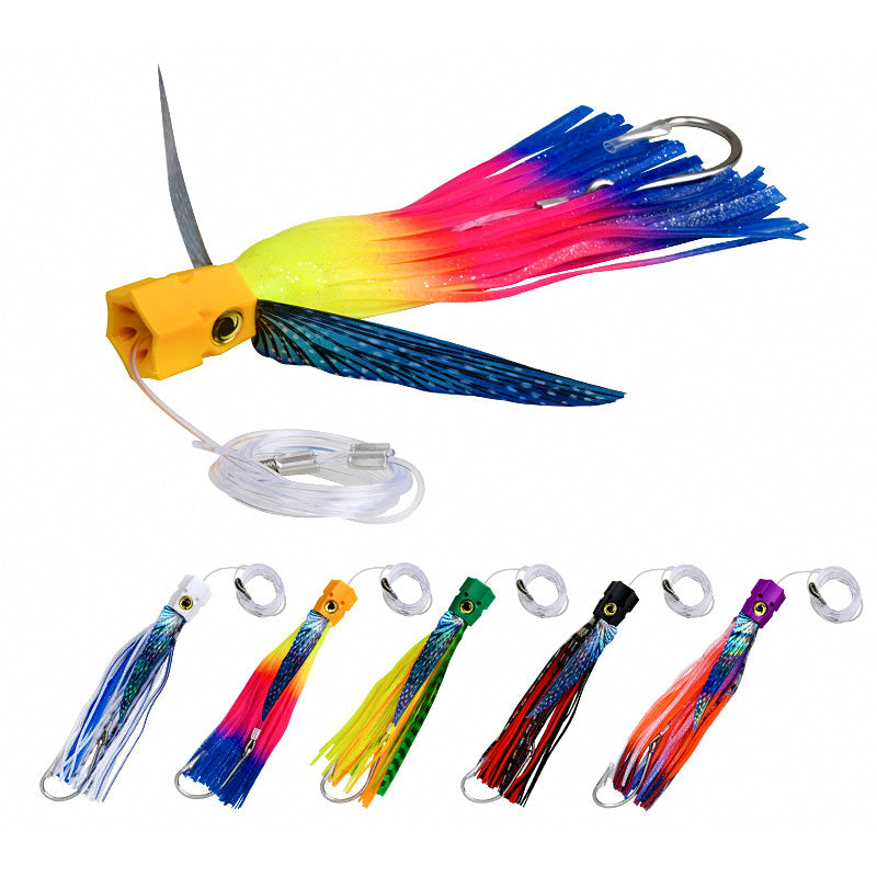 Flying Fish Trolling Lure with UV Skirt and Wings