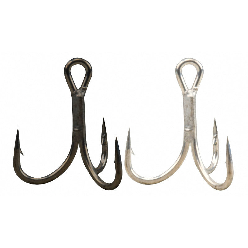 Barbed Treble Hooks, High Carbon Steel, Sizes 5 to 4/0