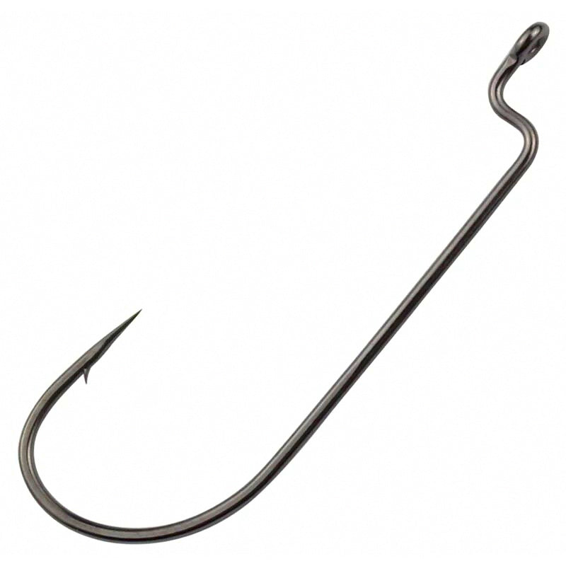 Fine Wire Offset Worm Hooks for Texas Rig, Size 10–1