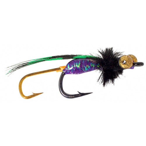Barbed Double Hook Fly Lure Rig, Size 12, 14 or 16