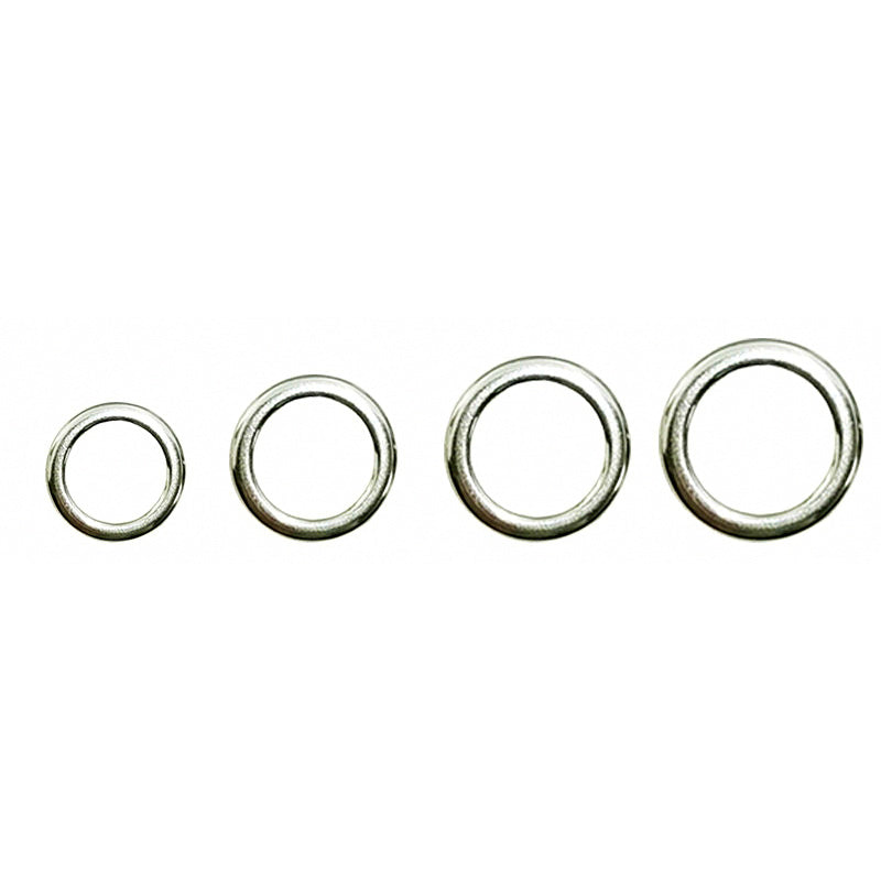 304 Stainless Solid Rings, Seamless Flattened, 20-Pack