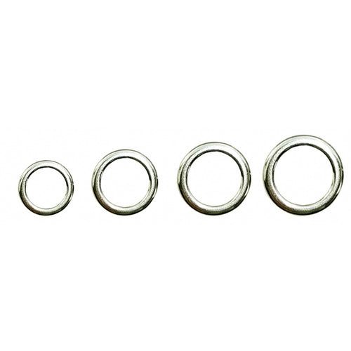 304 Stainless Solid Rings, Seamless Flattened, 20-Pack
