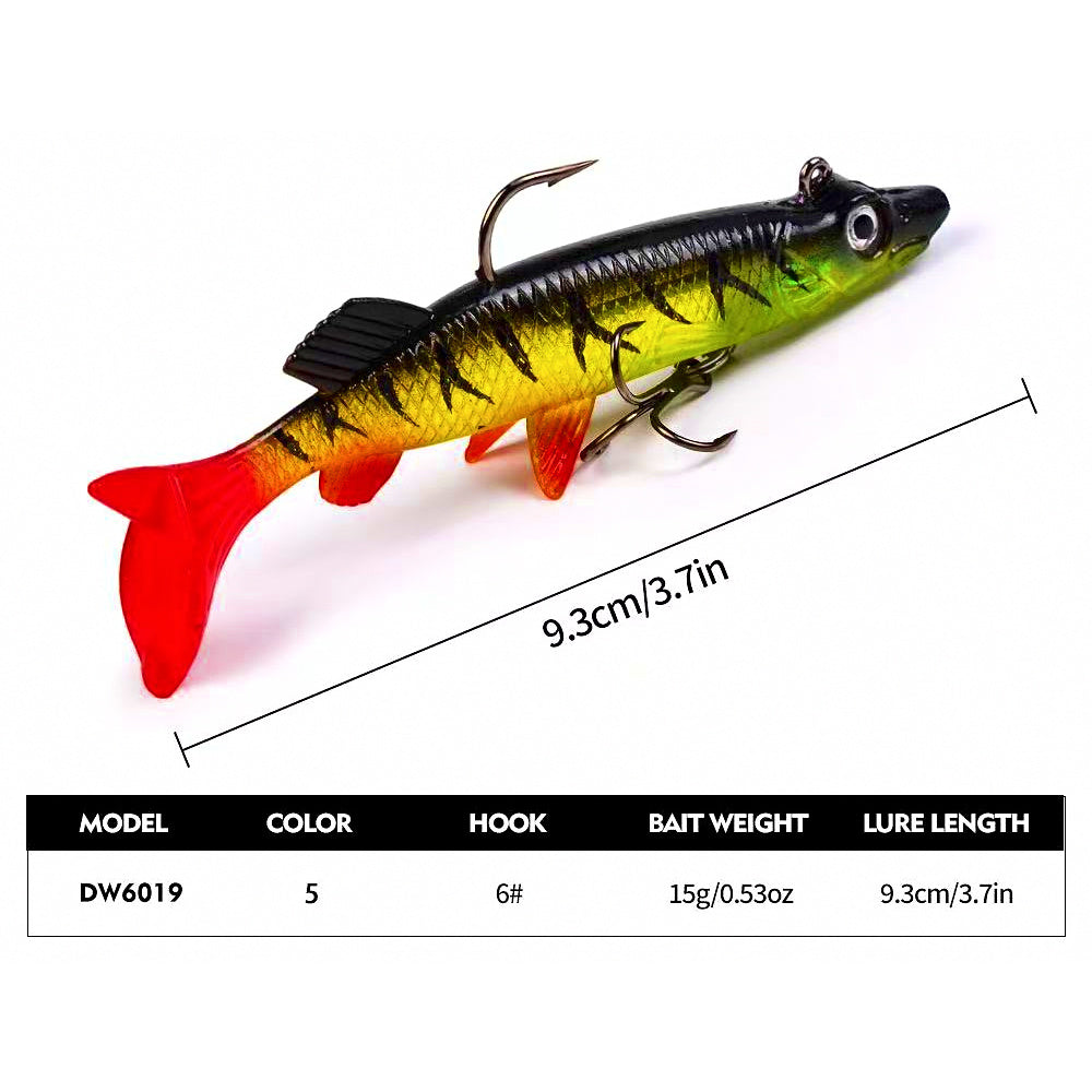 Soft Bait Lead Fish Lure Set, 15 g (0.53 oz)