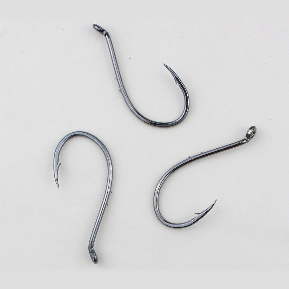Octopus Fishing Hooks, Barbed Long Shank, 50 pcs