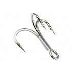 Barbed Treble Hooks, Tin or Black Nickel, 10-Pack, Sizes 2-10