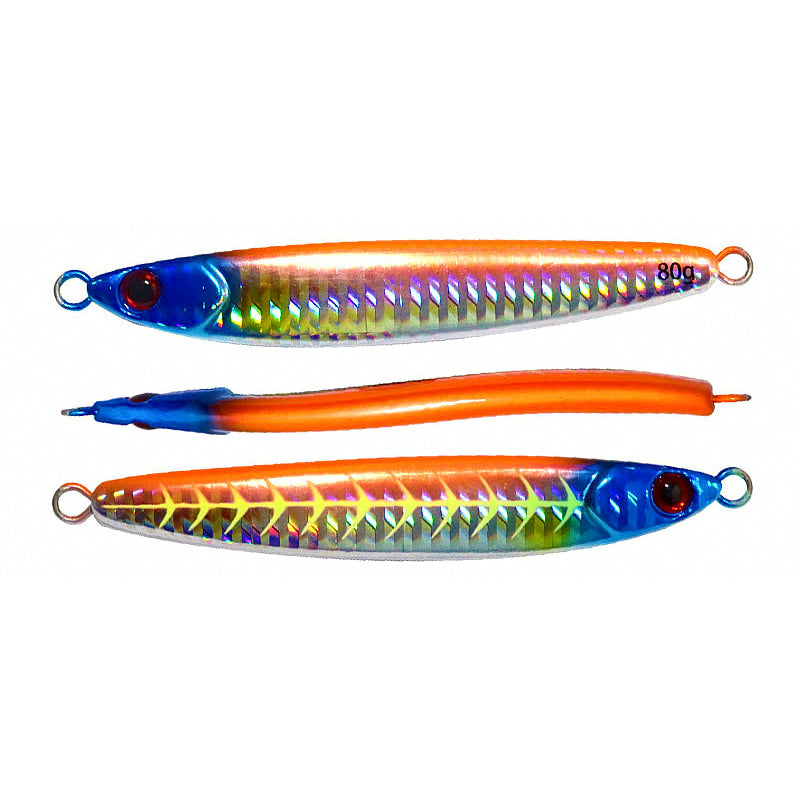 S-Shape Slow Pitch Jig, 50–200 g (1.8–7.1 oz), No Hooks