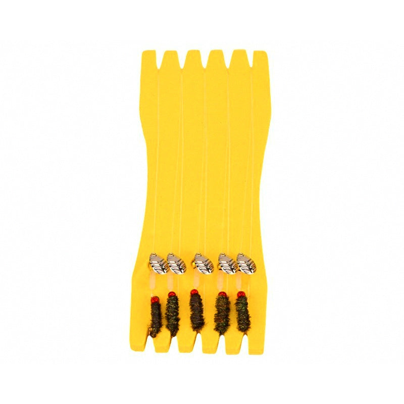 Pre-Tied Fly Hook Rig Set with 4 Casting Aids, Sizes #3-#18
