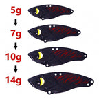 Black Metal VIB Blade Bait, 5–14 g (0.2–0.5 oz), 5 or 10 Pack