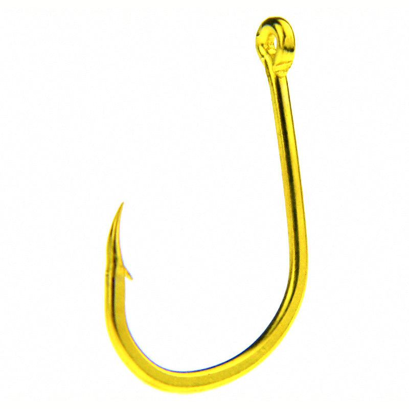Iseni Fishing Hooks, Gold Barbed Eyed, 1,000 pcs (10 boxes)
