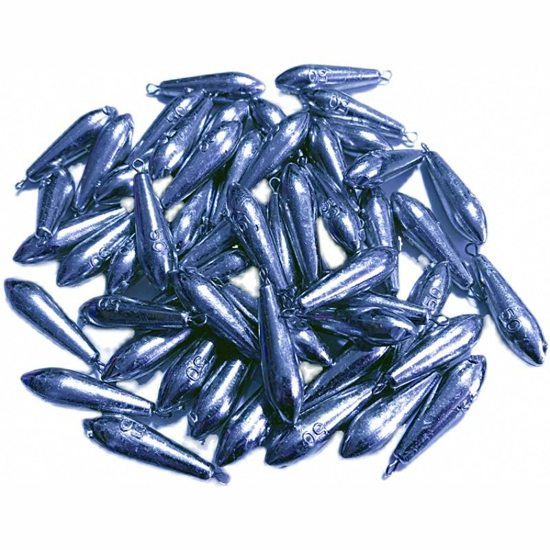 Willow Leaf Teardrop Sinker with Eye, 0.35–5.3 oz (10–150 g)