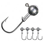 Jig Head Hooks with T-Tail Grubs, 20 pc, 0.8–20 g (0.03–0.7 oz)