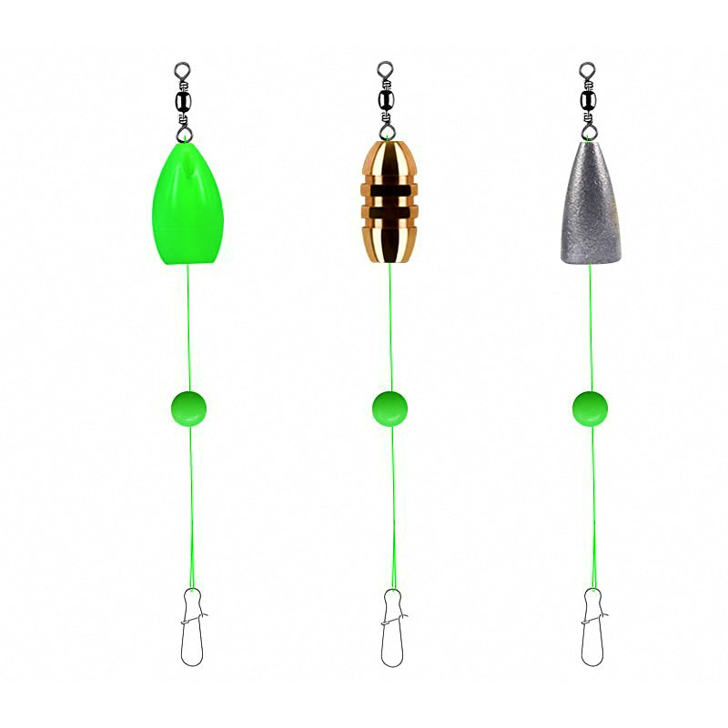 Wire Leader with Bullet Sinker or Float, 2-Pack, 6–12 in