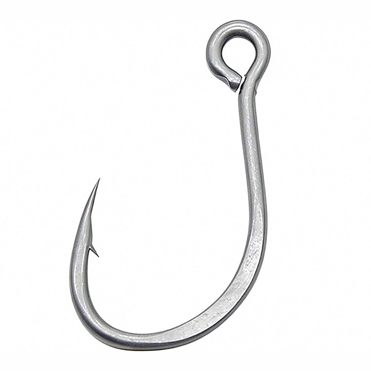 Single Hook for Metal Jigs, Carbon Steel, Sizes #8–2/0