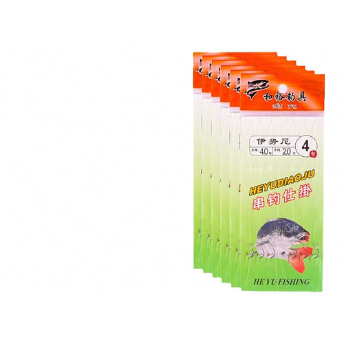 Pre-Tied Multi-Hook Rig, 3 or 5 Hooks, Sizes 1–12
