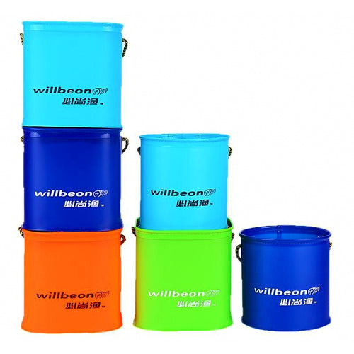 Collapsible EVA Fishing Bucket, Round or Square, 5 Colors