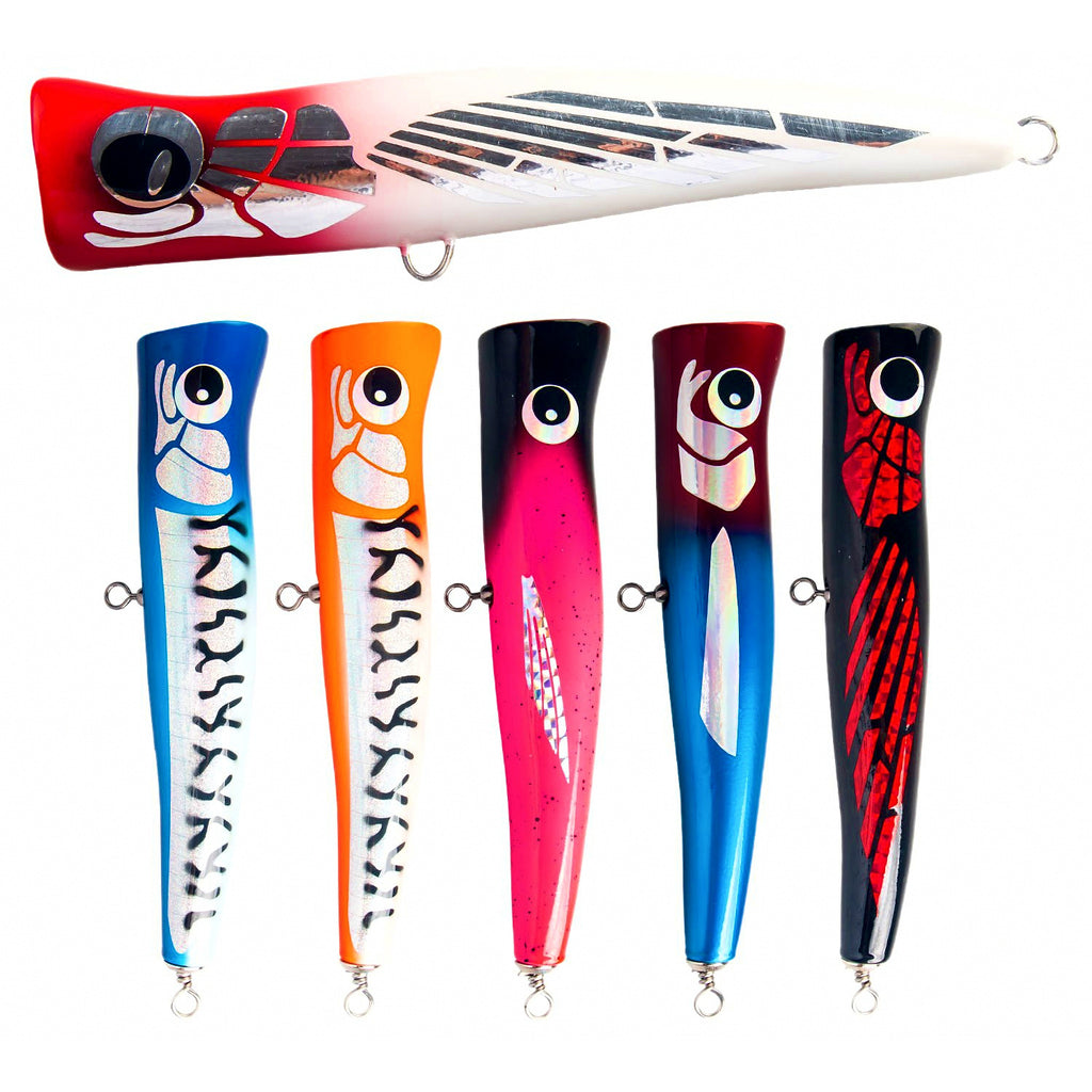 Wooden Popper Lure, 218 mm (8.6 in), 100 g (3.5 oz)