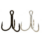 High Carbon Steel Treble Hooks, Size 10 to 2/0