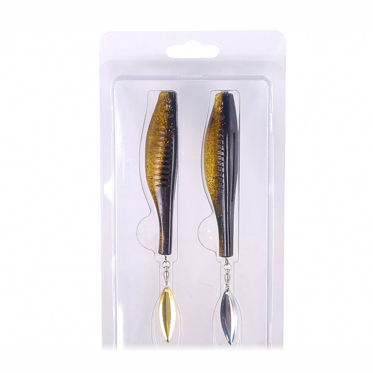 Soft Swimbait w/ Spinner Blade, 14 cm (5.5 in), 2-Pack