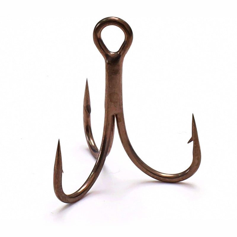 Teflon-Coated Treble Hooks, 3X Strong, Sizes 4–14