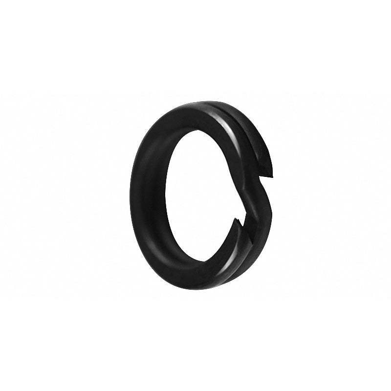 Stainless Steel Double Ring Connectors, Black, 10-Pack