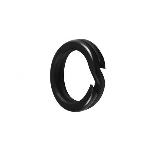 Stainless Steel Double Ring Connectors, Black, 10-Pack