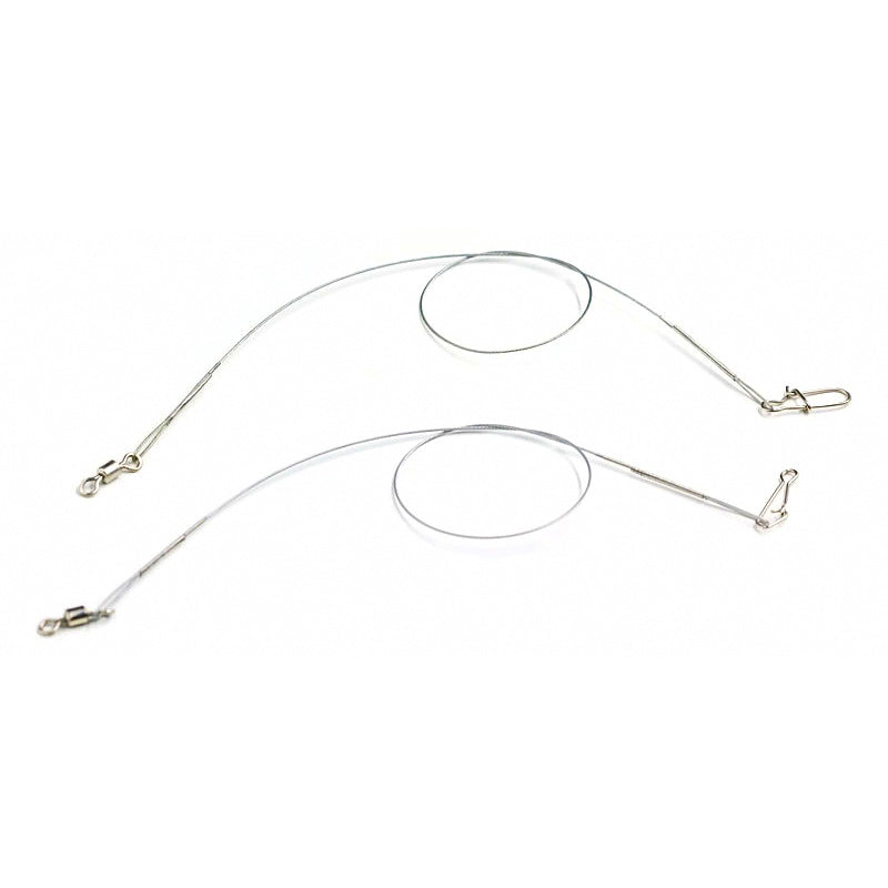 Stainless Steel Wire Leaders with Snaps, 150–250 mm (6–10 in)