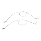Stainless Steel Wire Leaders with Snaps, 150–250 mm (6–10 in)