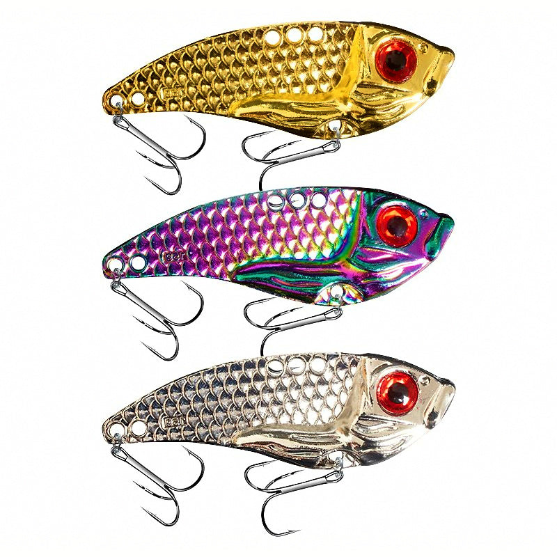 Metal Vib Lure, Sequin Finish, 5-15 g (0.2-0.5 oz)