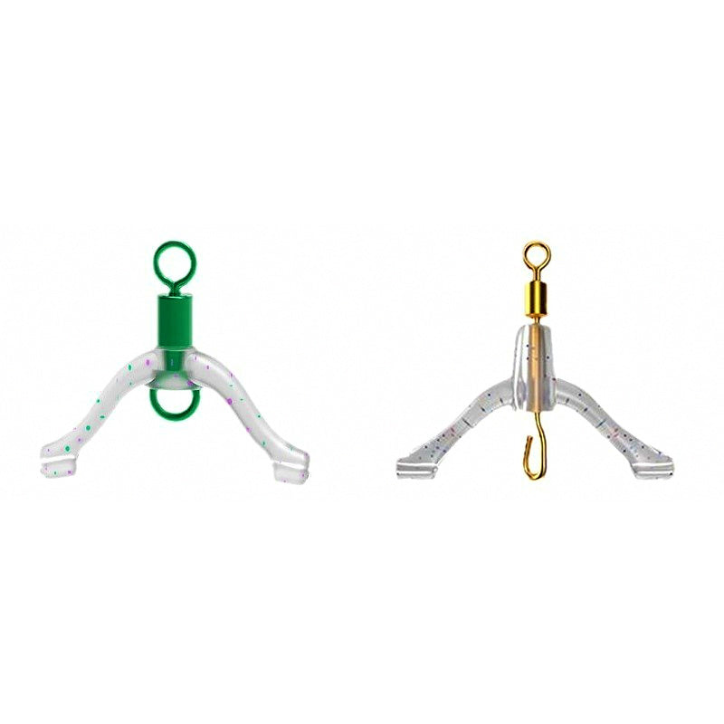 Anti-Tangle Silicone Dropper Rig Clips & Branch Line Holders