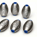 Hollow Olive Sinker Weights, 10-Pack, 0.11–0.53 oz (3–15 g)