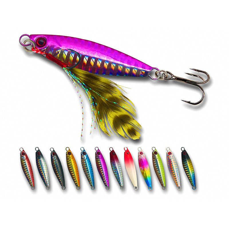Metal Jig Lure, With or Without Hook, 7–30 g (0.25–1.06 oz)