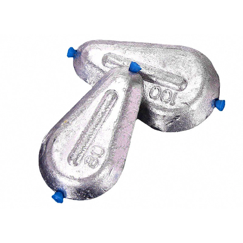 Heart-Shaped Flat Sinker, Plastic Core, 10–300 g (0.35–10.6 oz)