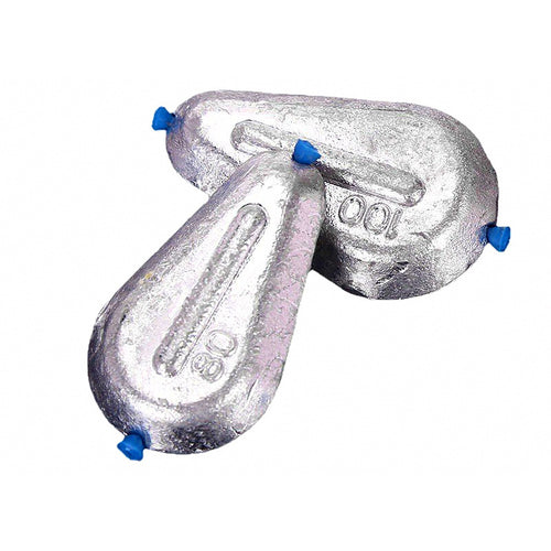 Heart-Shaped Flat Sinker, Plastic Core, 10–300 g (0.35–10.6 oz)