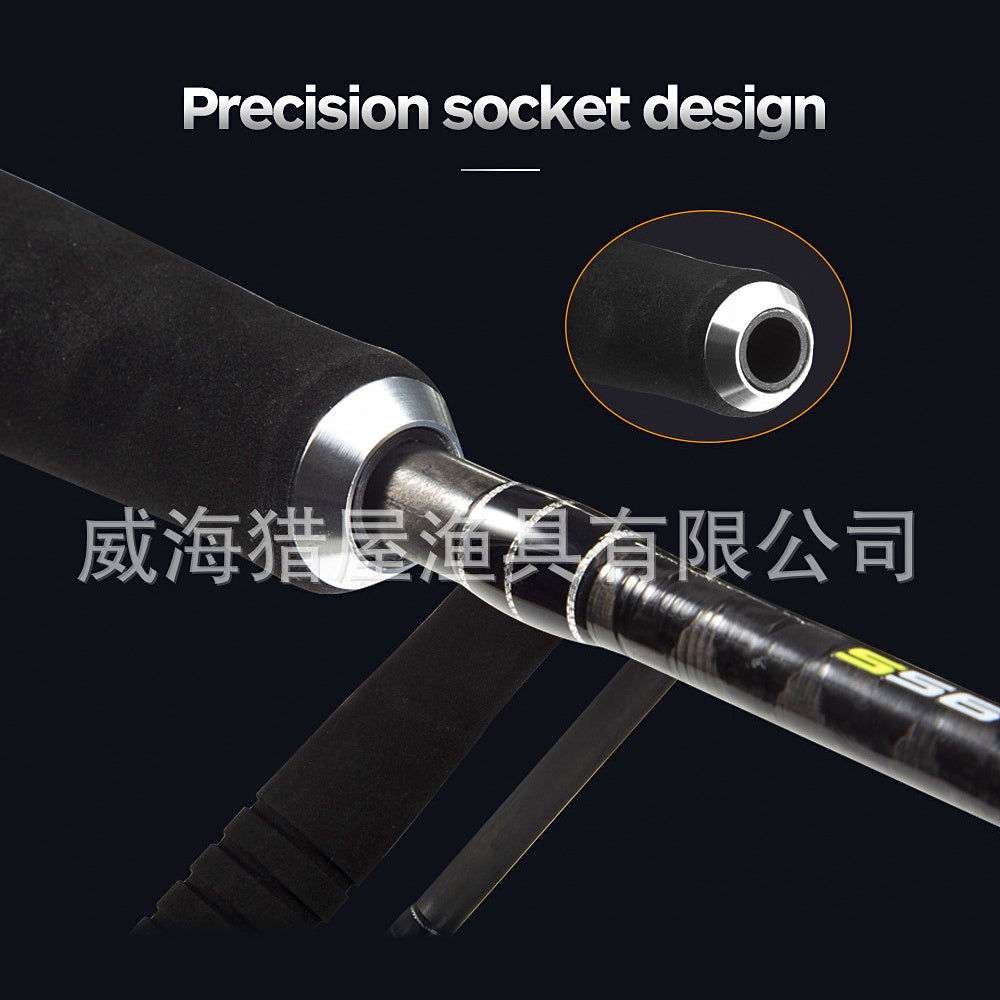 Slow Pitch Jigging Rod, 2-Piece Carbon Boat Rod, 1.68–1.98 m