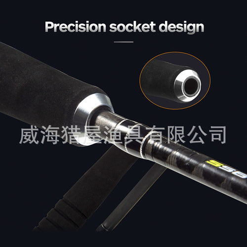 Slow Pitch Jigging Rod, 2-Piece Carbon Boat Rod, 1.68–1.98 m
