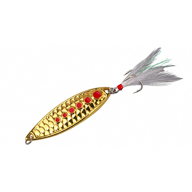 Casting Spoon with Feathered Hook, 3–20 g (0.1–0.7 oz)