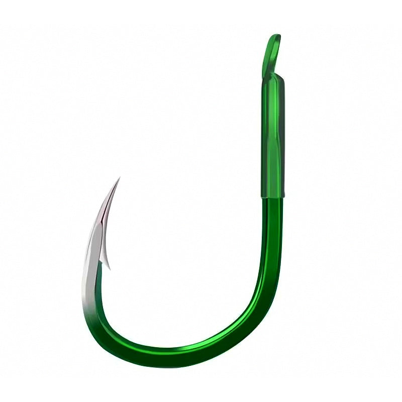 Iseni Style Barbed Hook, Heavy Wire, Green, Sizes 10–17
