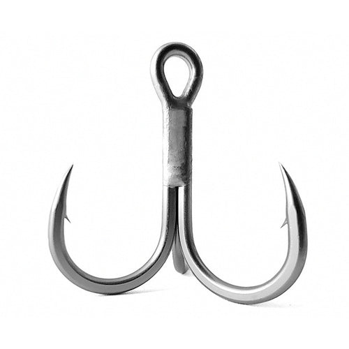 Barbed Treble Hooks for Saltwater Boat Fishing, Size 8 to 2/0