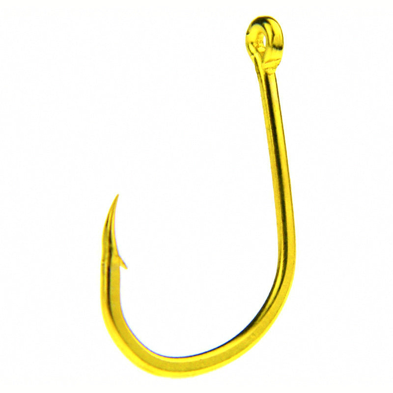Gold Eyed Iseni Hooks, Barbed High-Carbon Steel, 100 pcs