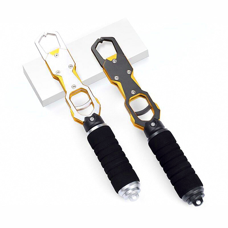 Aluminum Fish Gripper with Scale, 50 lb (25 kg) & Pliers