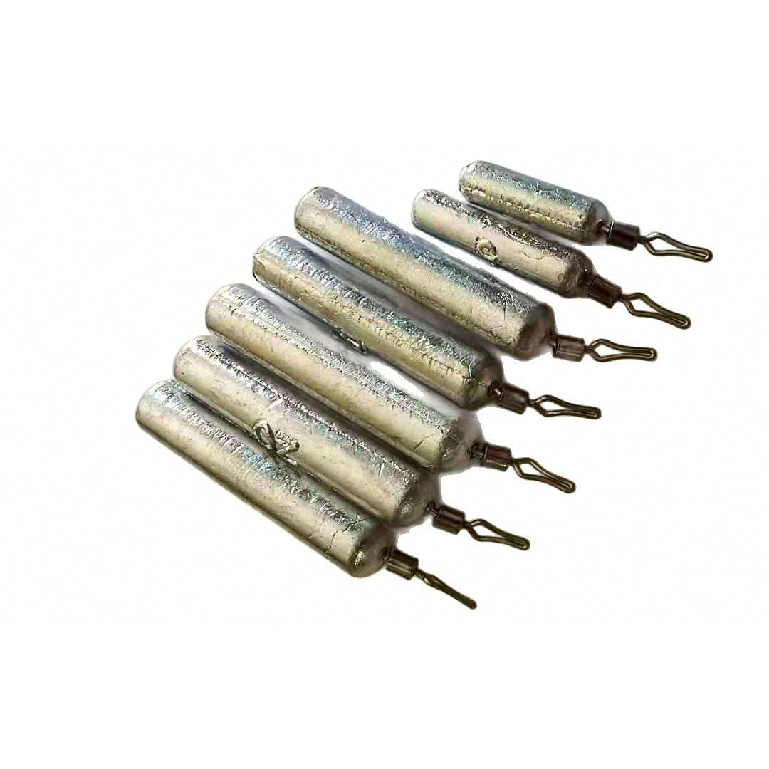 Lead Sinkers with Swivel, Ball or Cylinder, 50-Pack