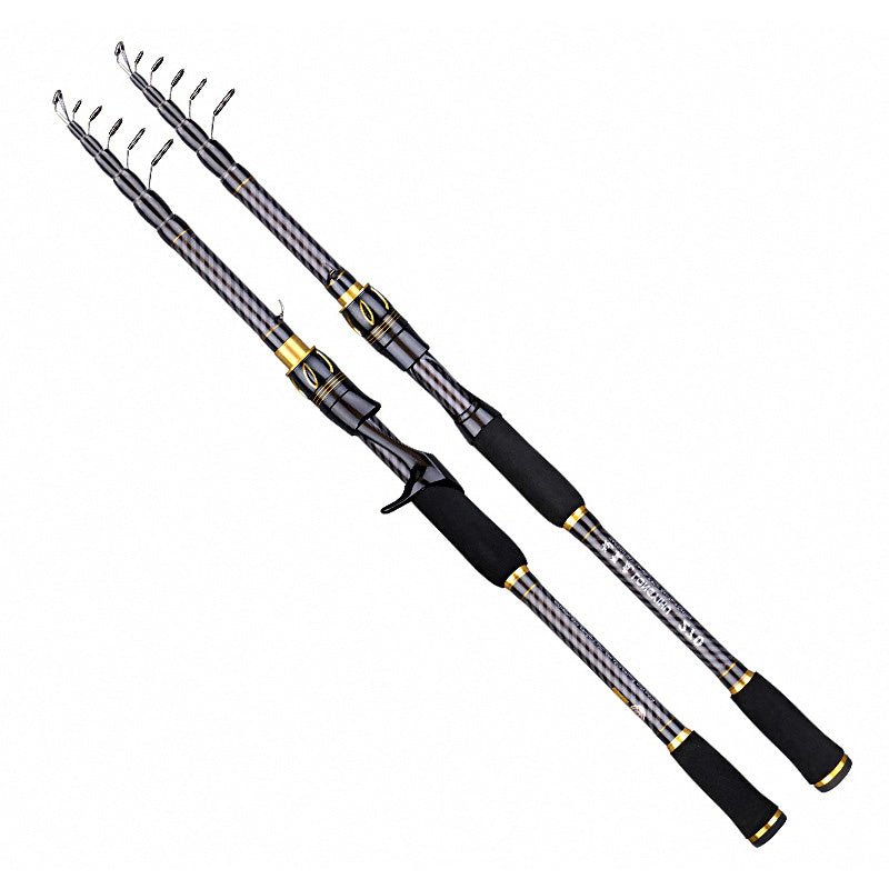 Telescopic Carbon Fishing Rod, 1.8–3.9 m (5.9–12.8 ft)