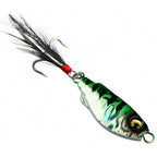 Fluttering Metal Jig with Feather Hook, 7–25 g (0.25–0.88 oz)