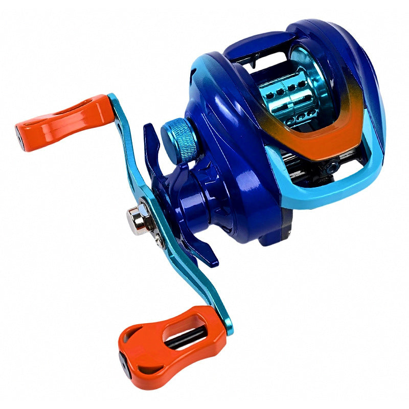 Sky Blue Baitcasting Reel, All-Metal, Left or Right Hand