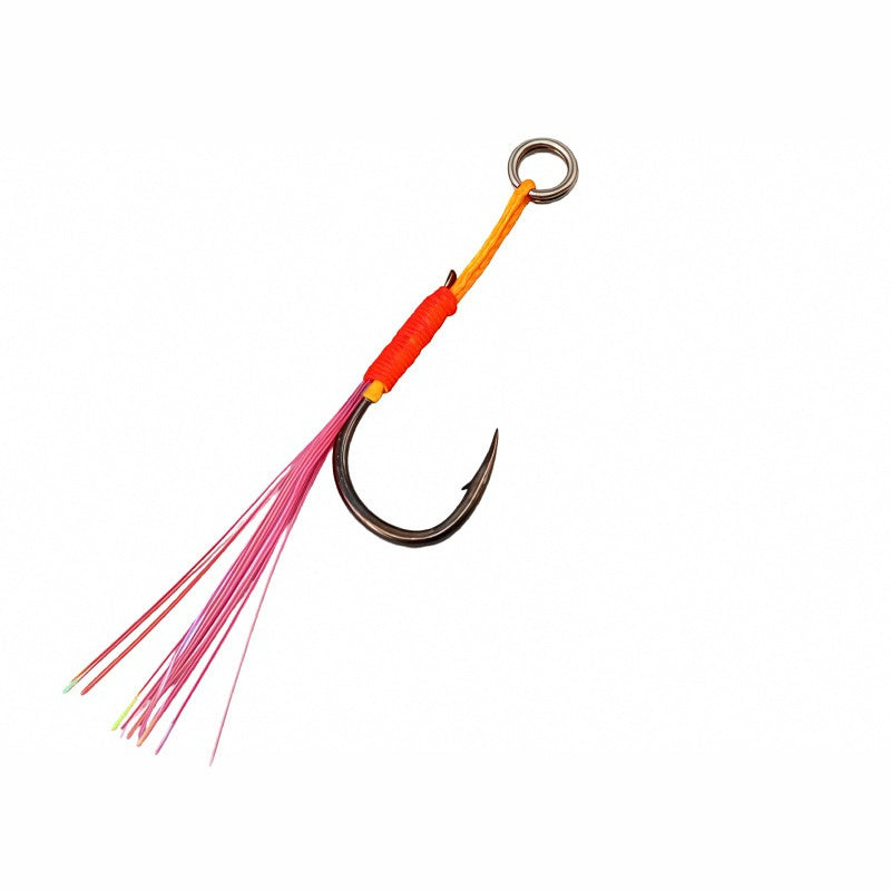 Hand-Tied Flash Thread Barbed Single Hooks, 20 Pack